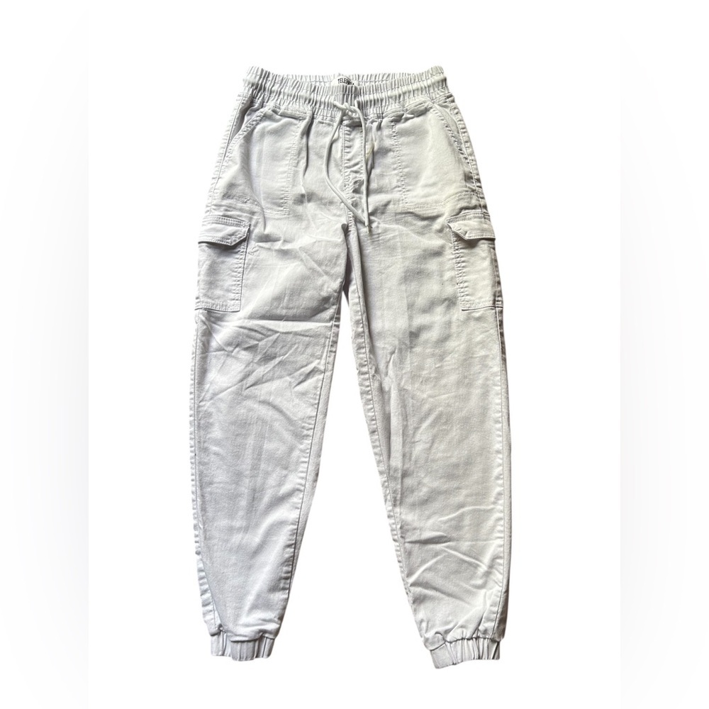 Telepatía | Cotton Blend White Jogger Pants